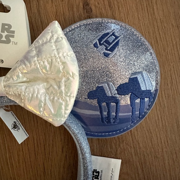 Star Wars Hoth Blue and Silver Headband with White Bow RARE NEW NWT - Picture 3 of 7